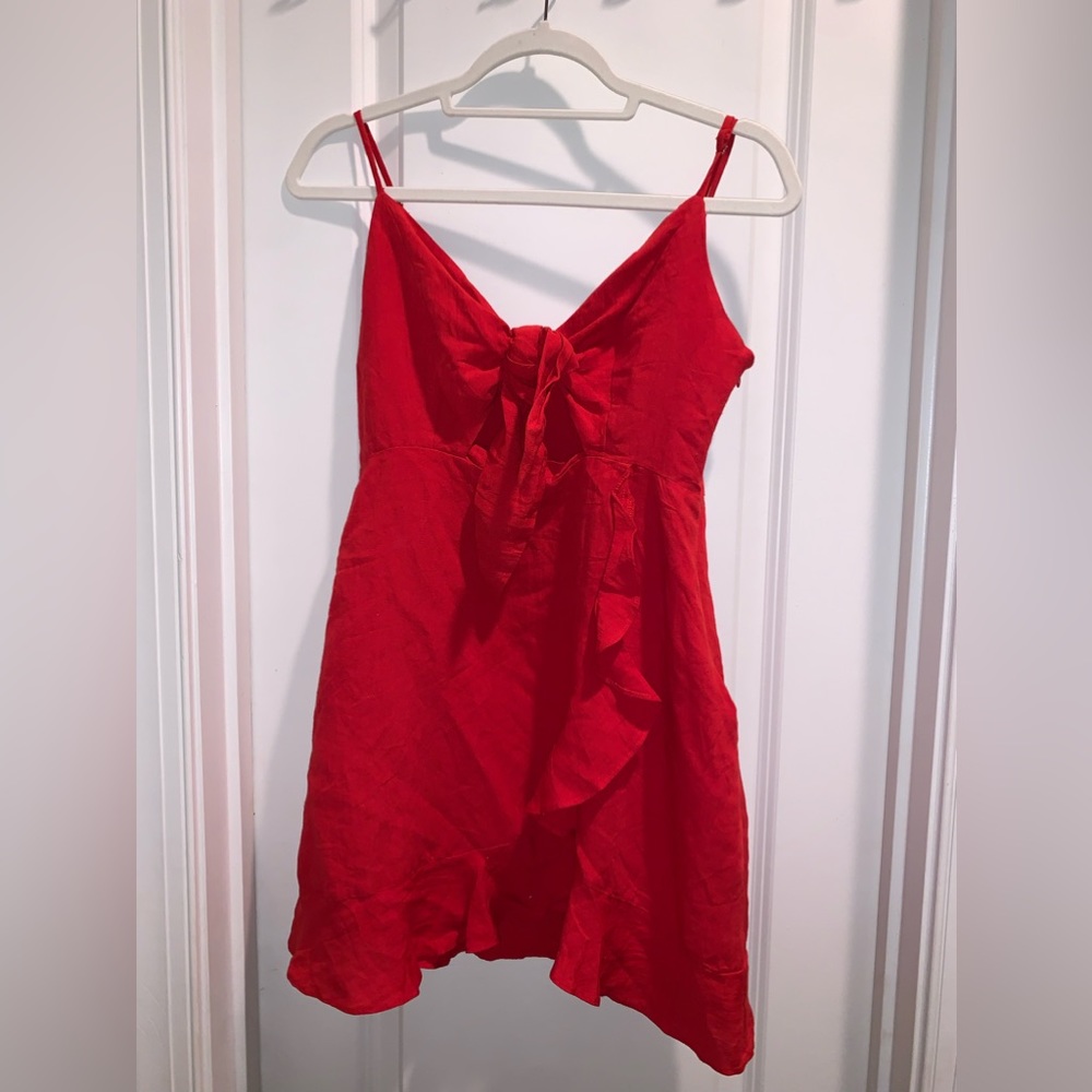 Red Picnic dress with bow